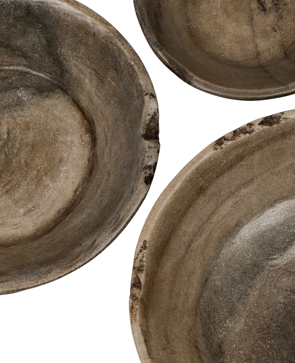 Carved Marble Bowl - Gray