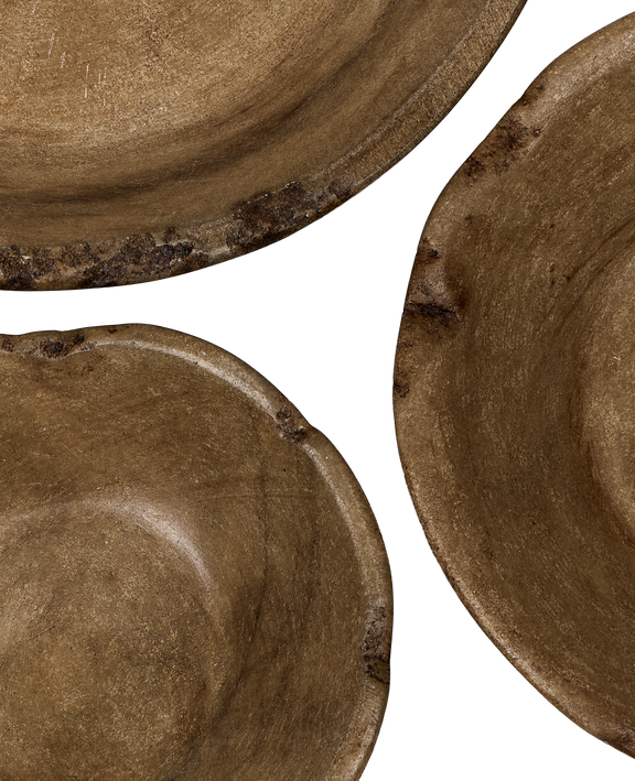 Carved Marble Bowl - Dark