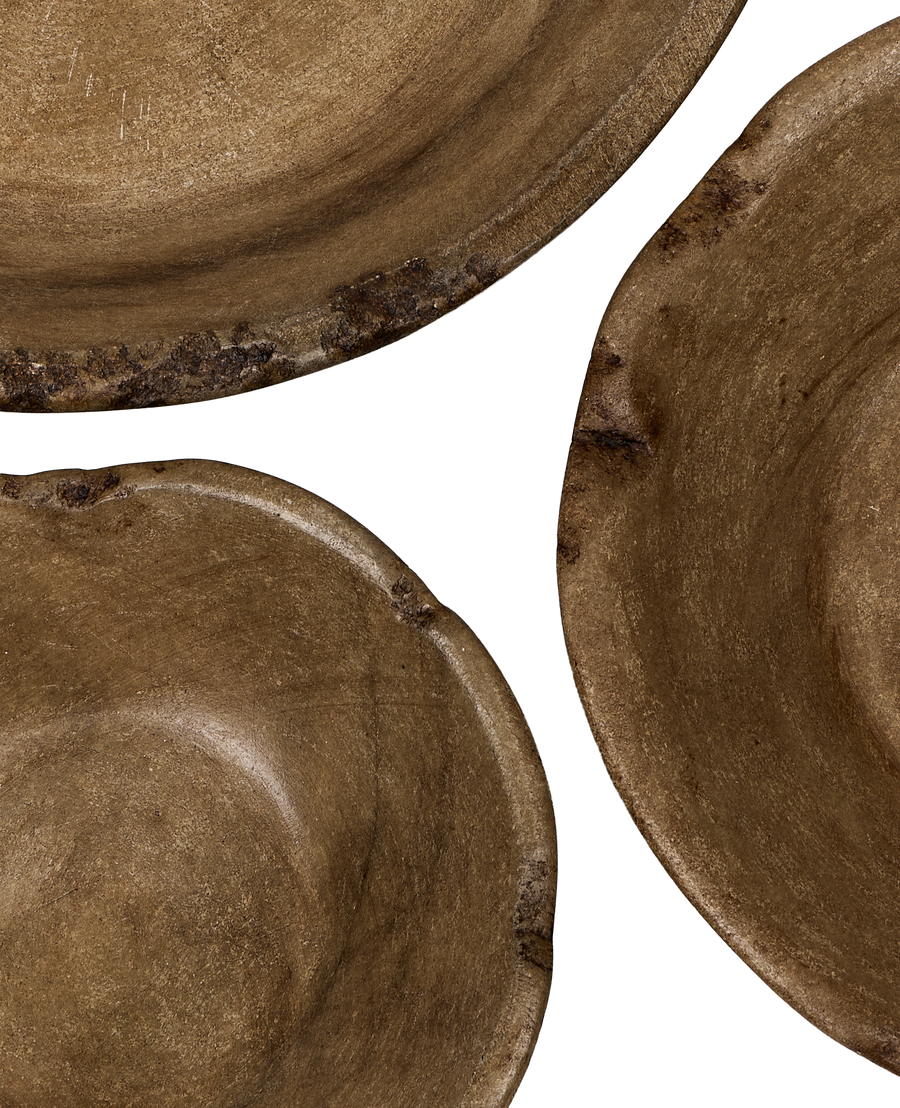 Carved Marble Bowl - Dark