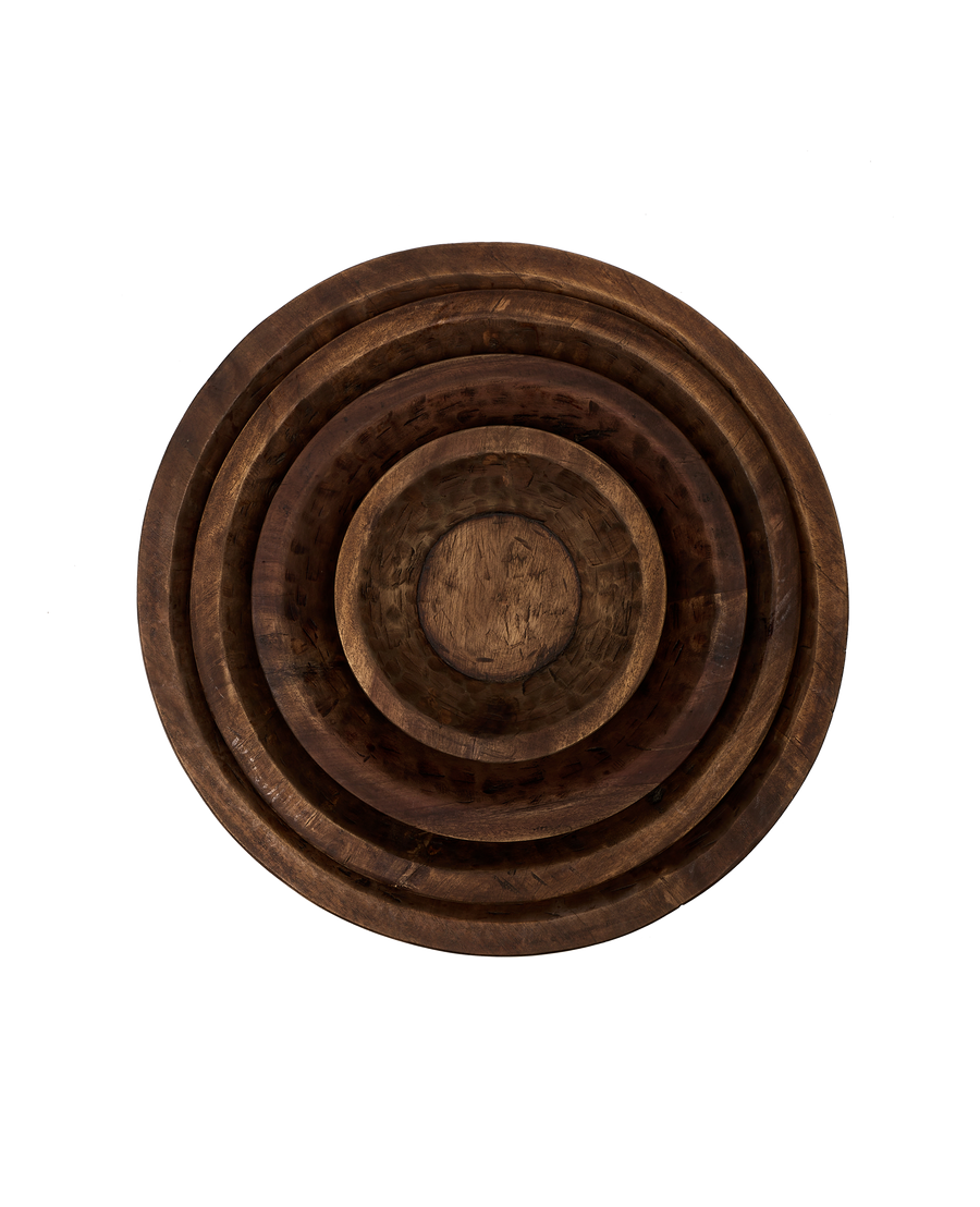Carved Wood Bowl - Natural