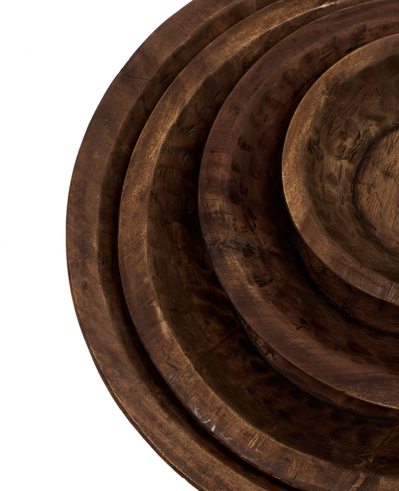 Carved Wood Bowl - Natural