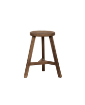 Round Reclaimed Wood Stool