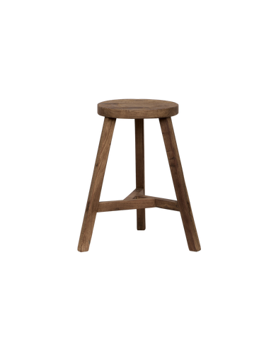 Round Reclaimed Wood Stool