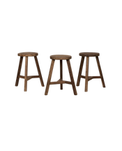 Round Reclaimed Wood Stool