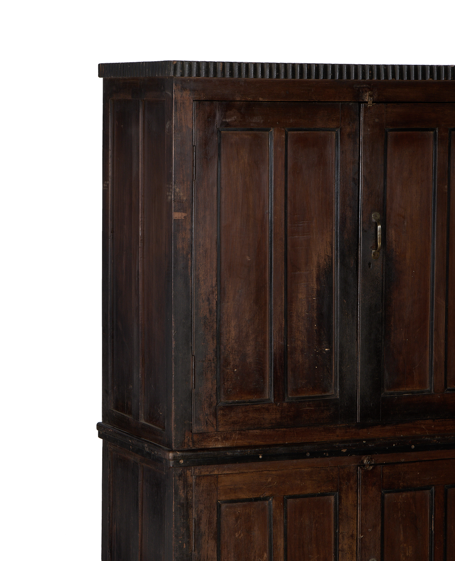 Wood Cabinet - Stained side view