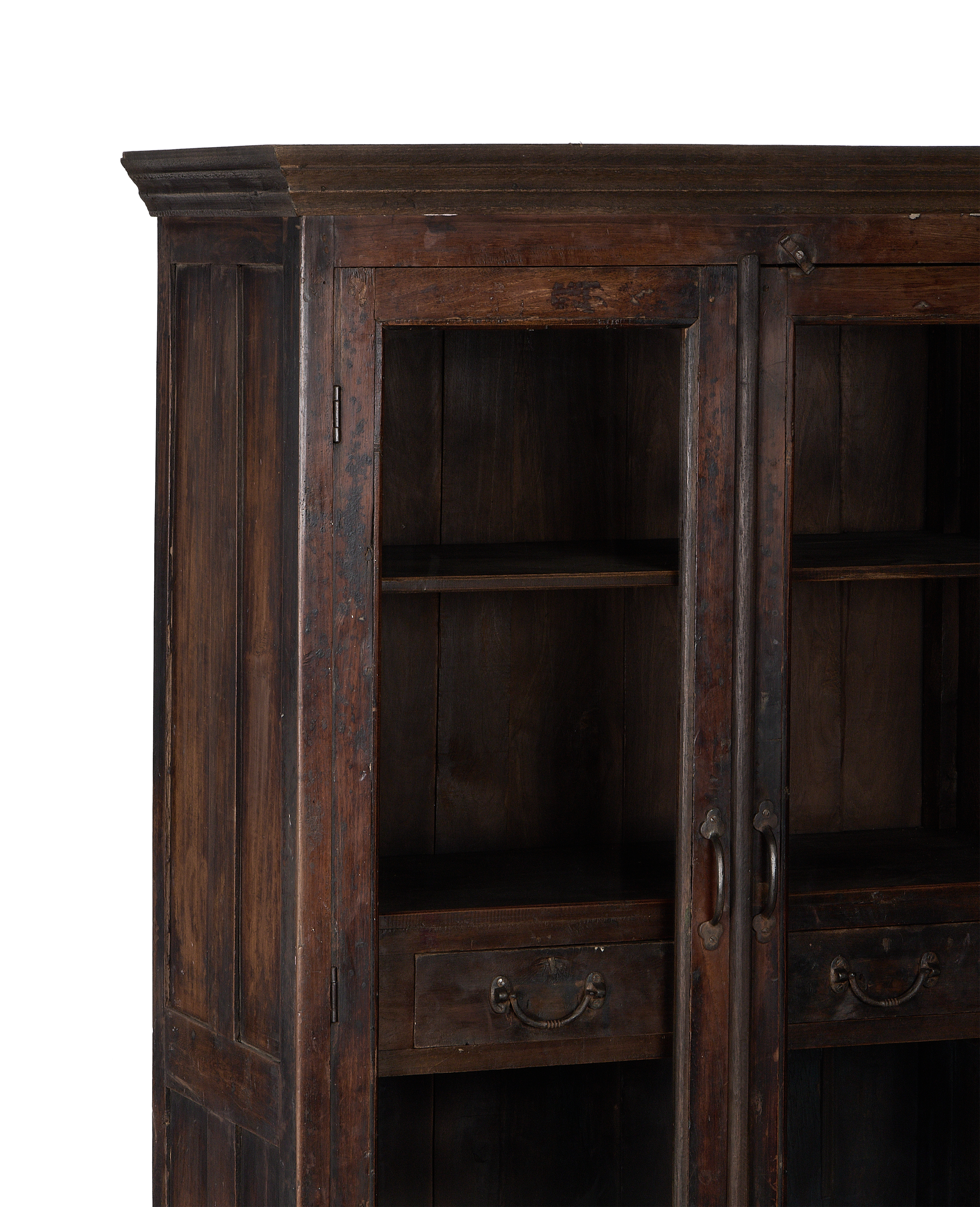 Wood Cabinet - Stained side view