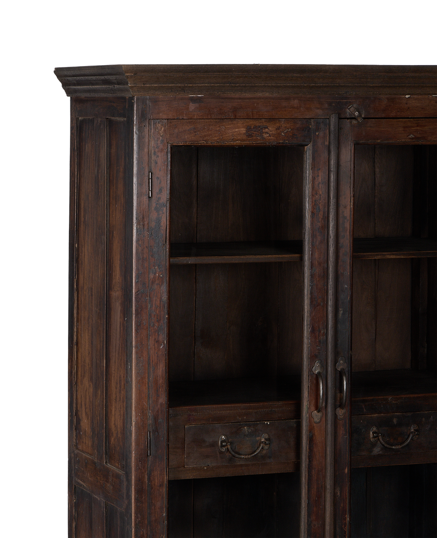 Wood Cabinet - Stained side view