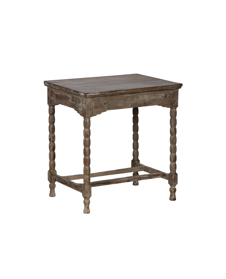 Wood Side Table - Bleached
