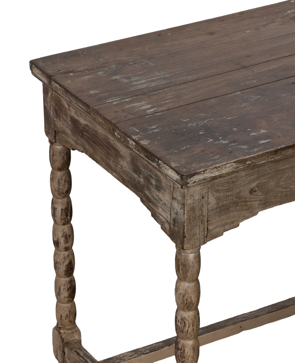 Wood Side Table - Bleached