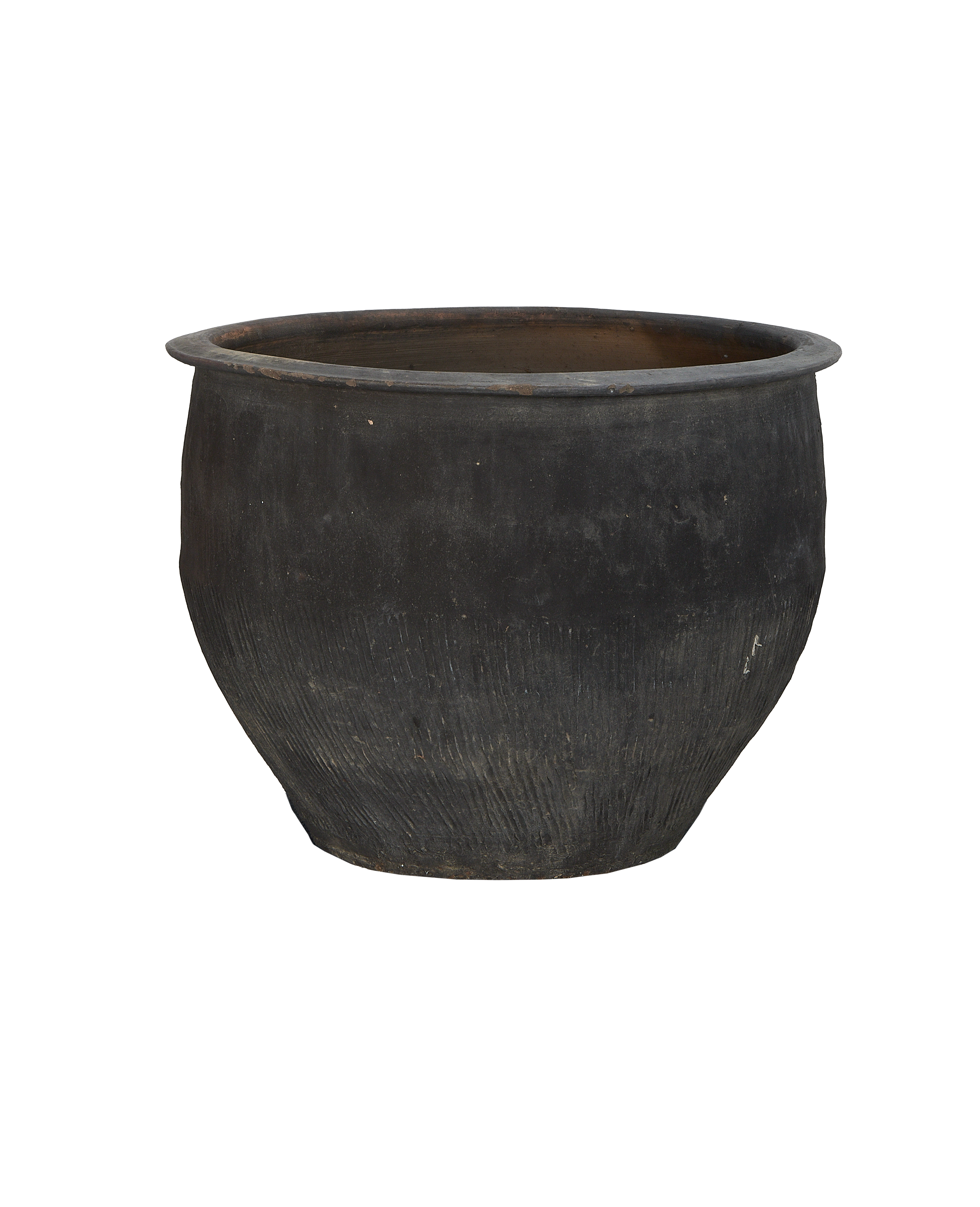 Vintage Chinese OAK water planter, showing natural texture and condition.