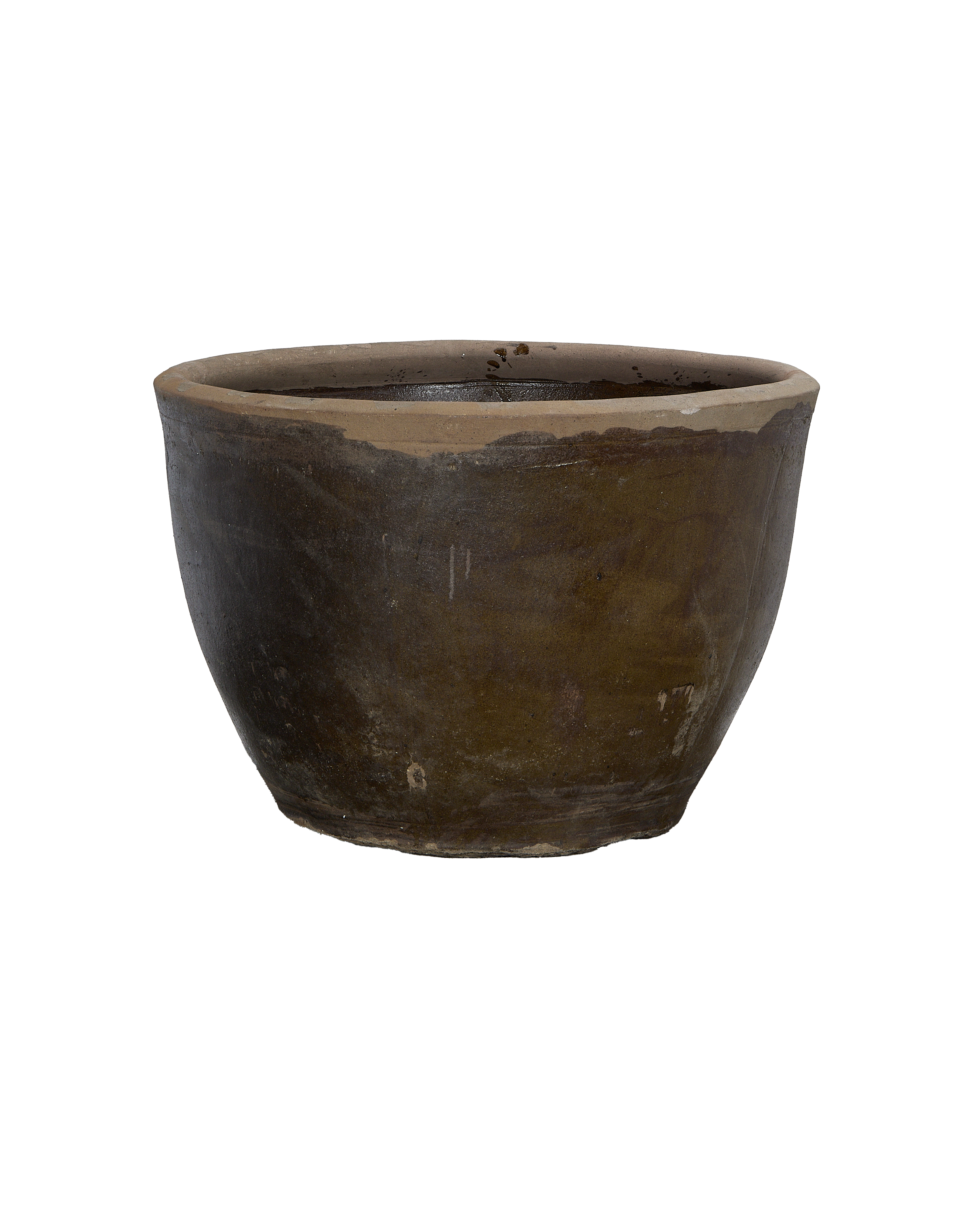 Vintage Chinese Mulberry Planter, showcasing aged oak wood texture and weathered exterior.