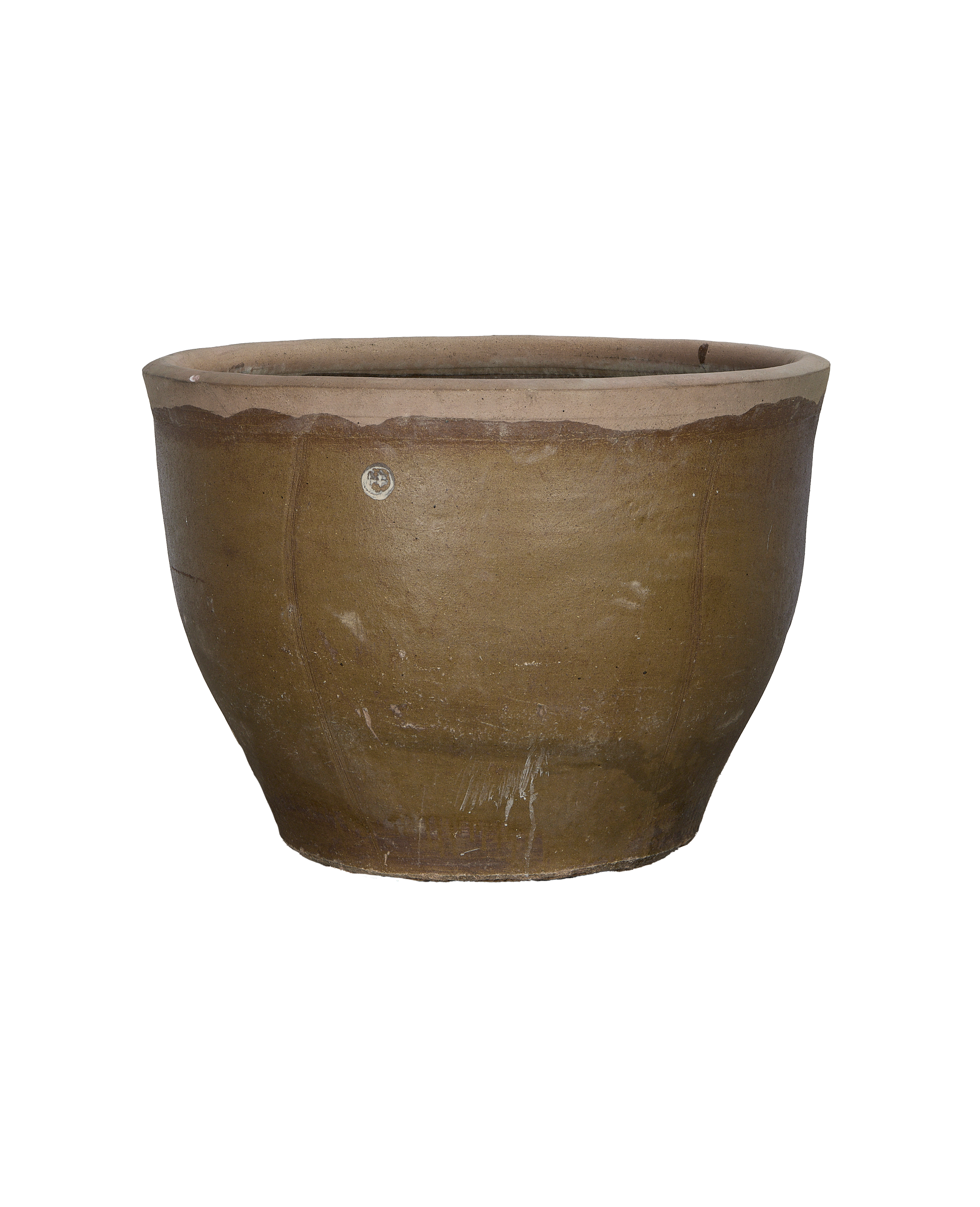 Vintage Chinese Mulberry OAK planter, showing detailed surface texture and patina.