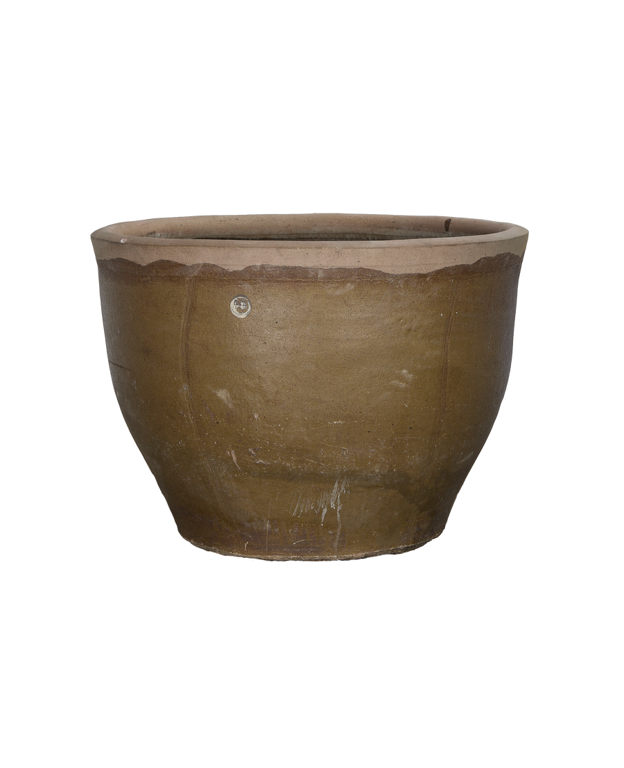 Vintage Chinese Mulberry OAK planter, showing detailed surface texture and patina.