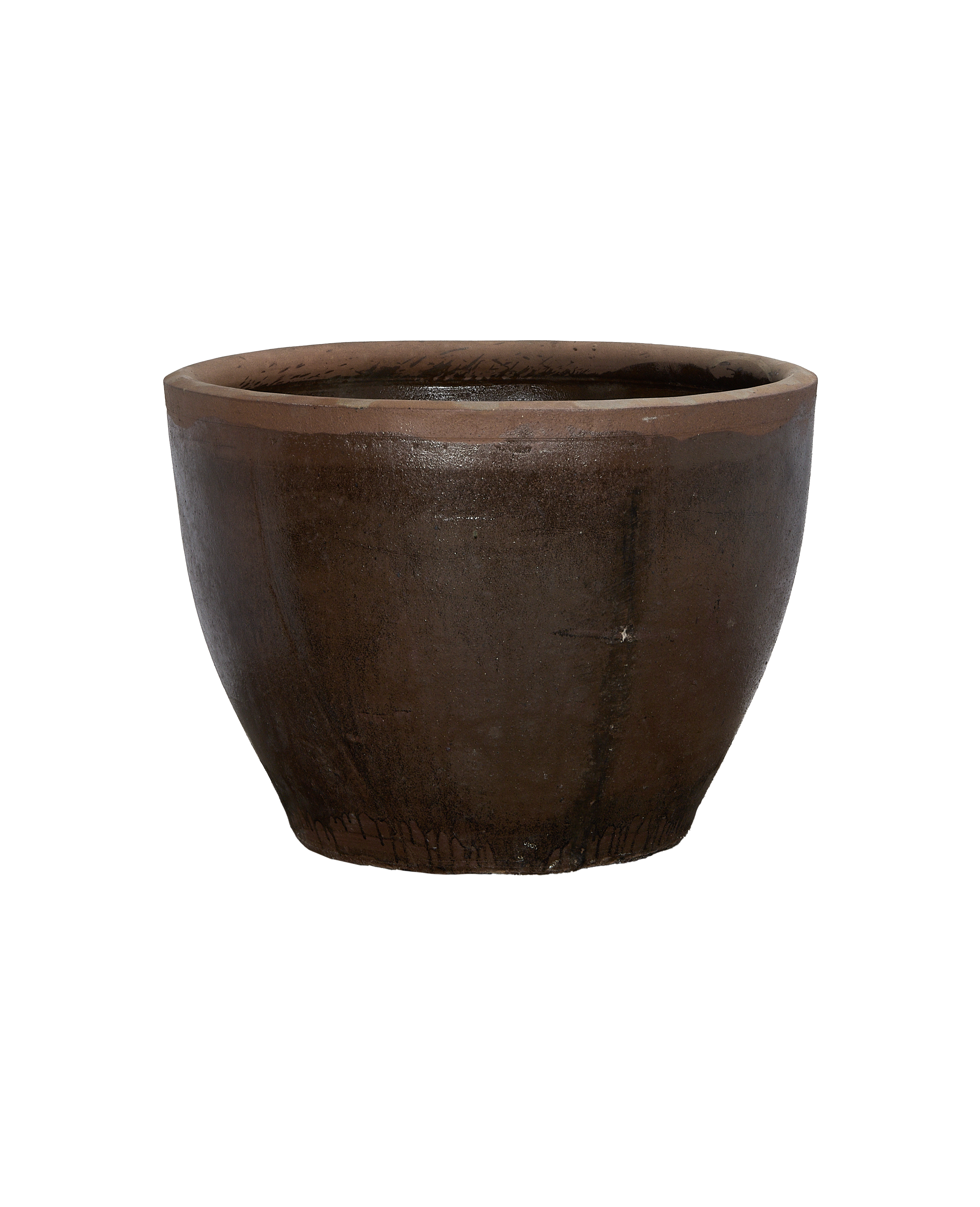 Vintage Chinese Mulberry Planter, showcasing its rustic oak-like finish and weathered texture.