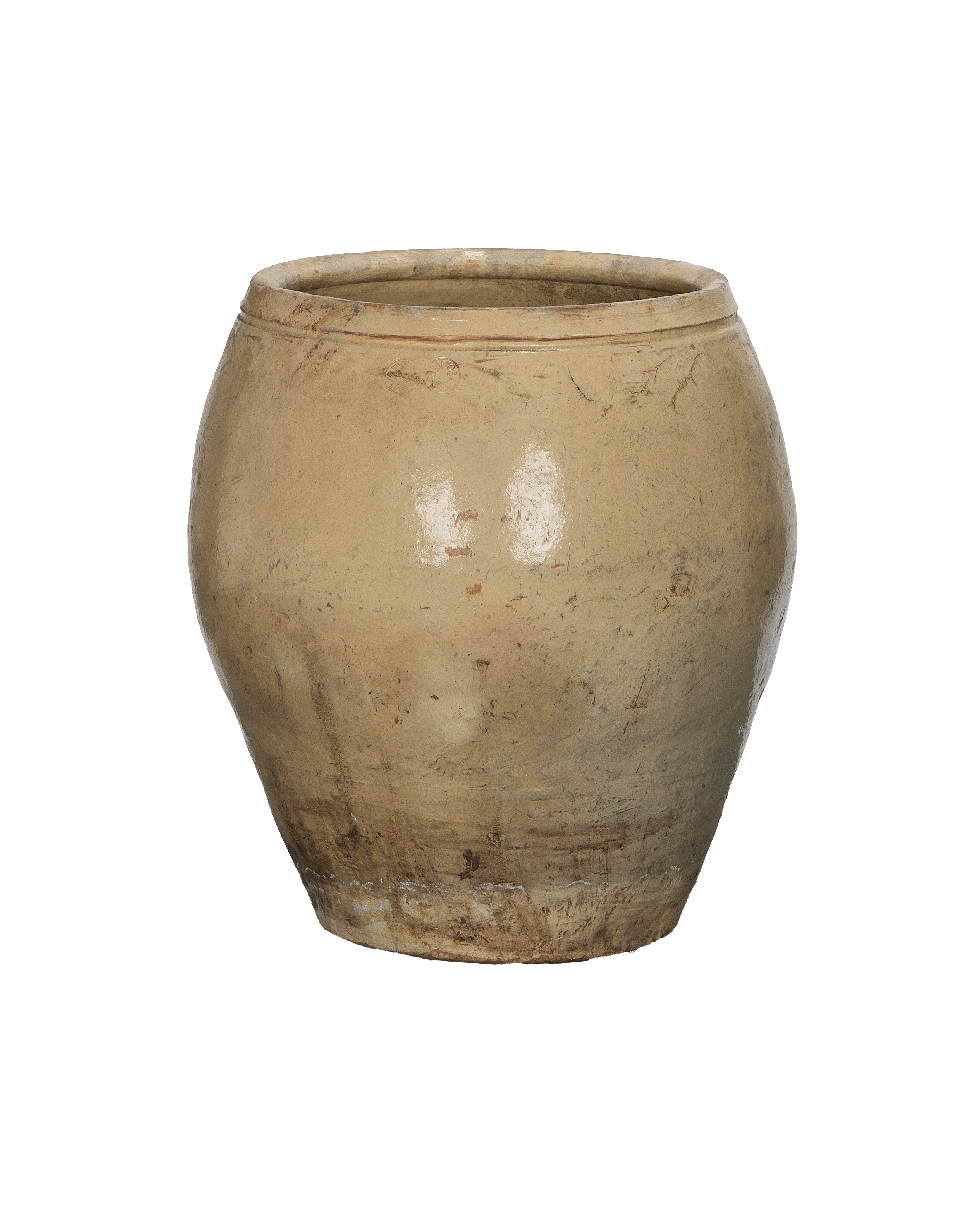 Vintage Chinese OAK plum planter, rustic textured finish, and weathered appearance.