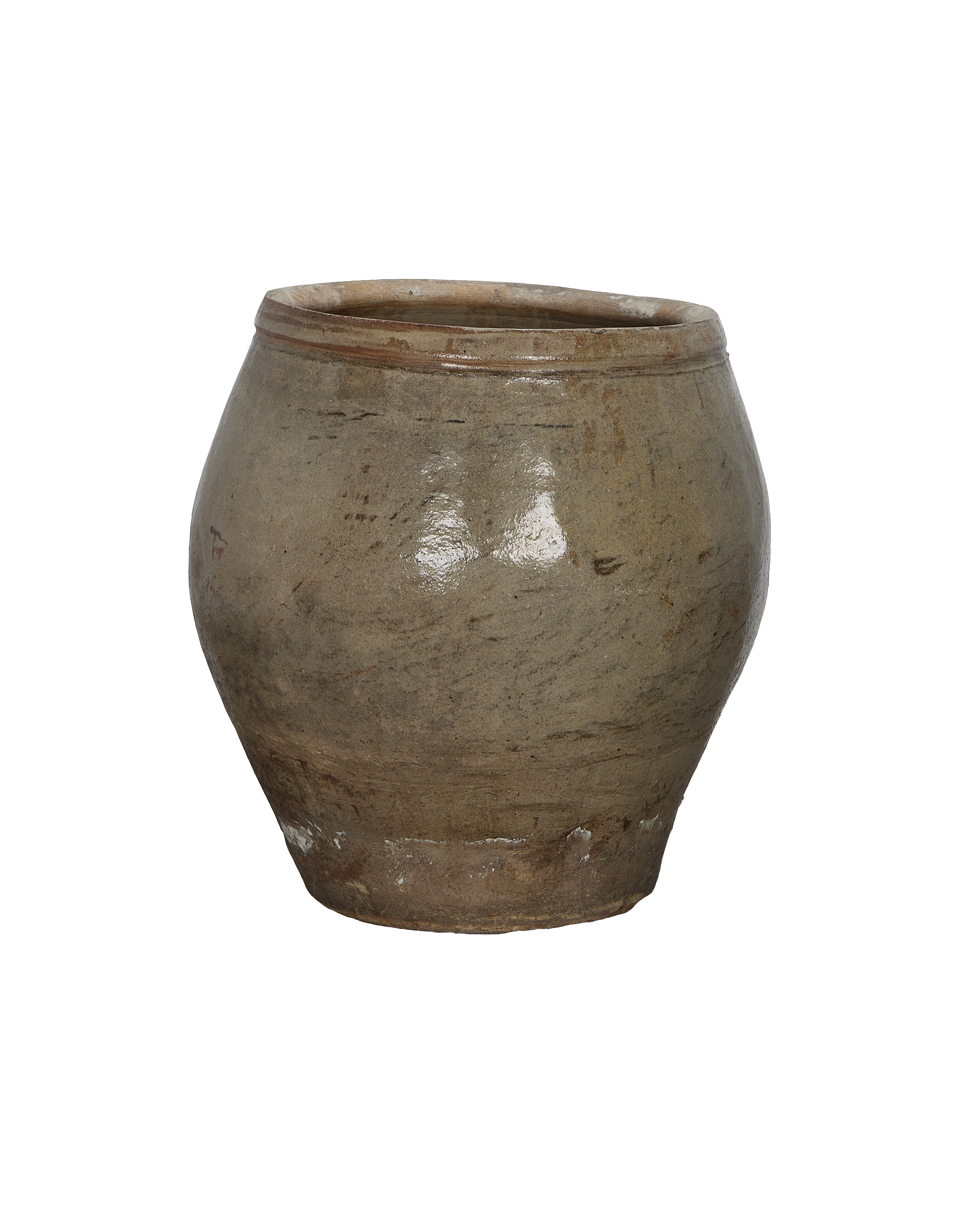 Vintage Chinese Plum Planter, OAK, detailed view of textured weathered gray surface.