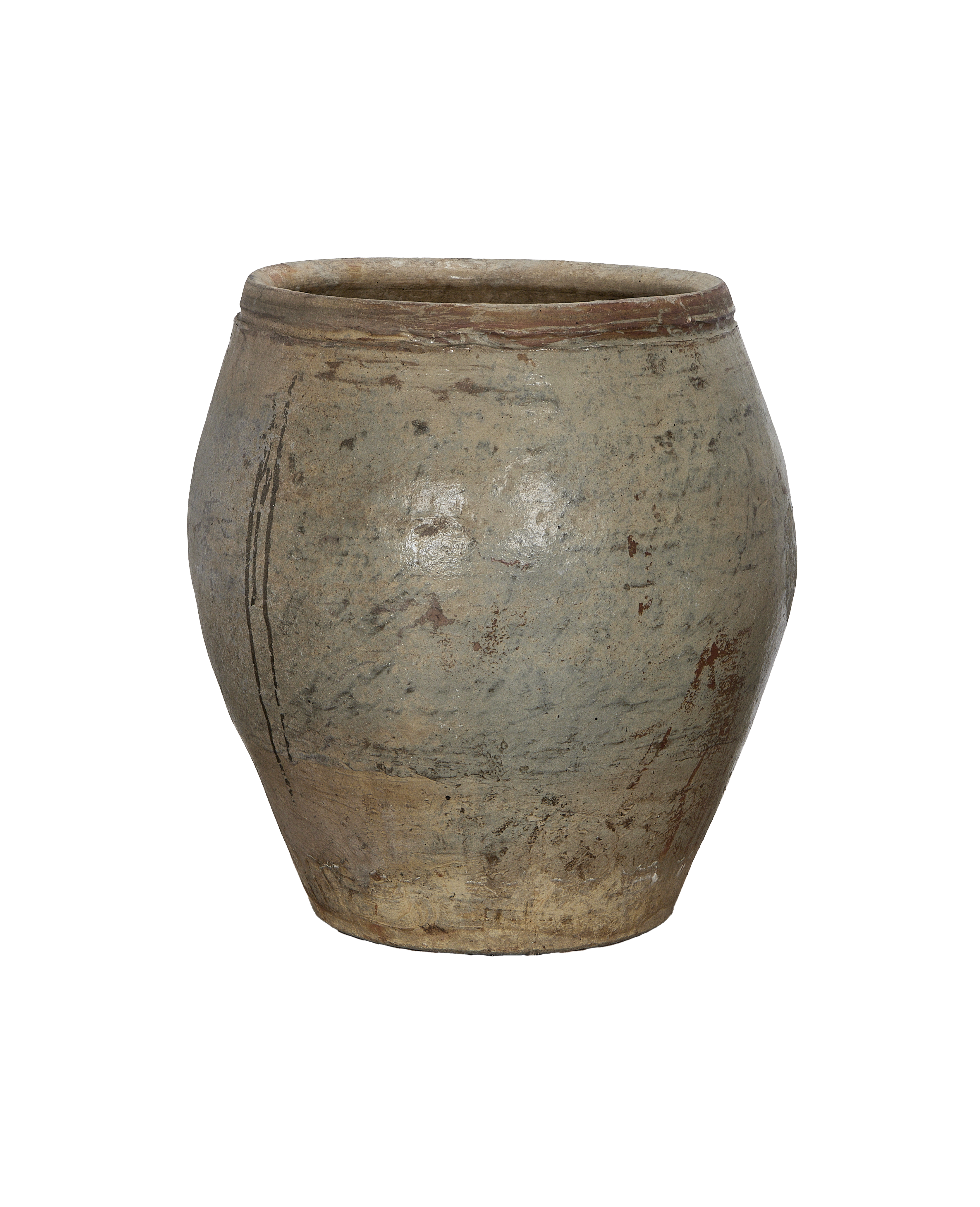 Vintage Chinese plum planter, oak, with weathered texture and charming antique patina.