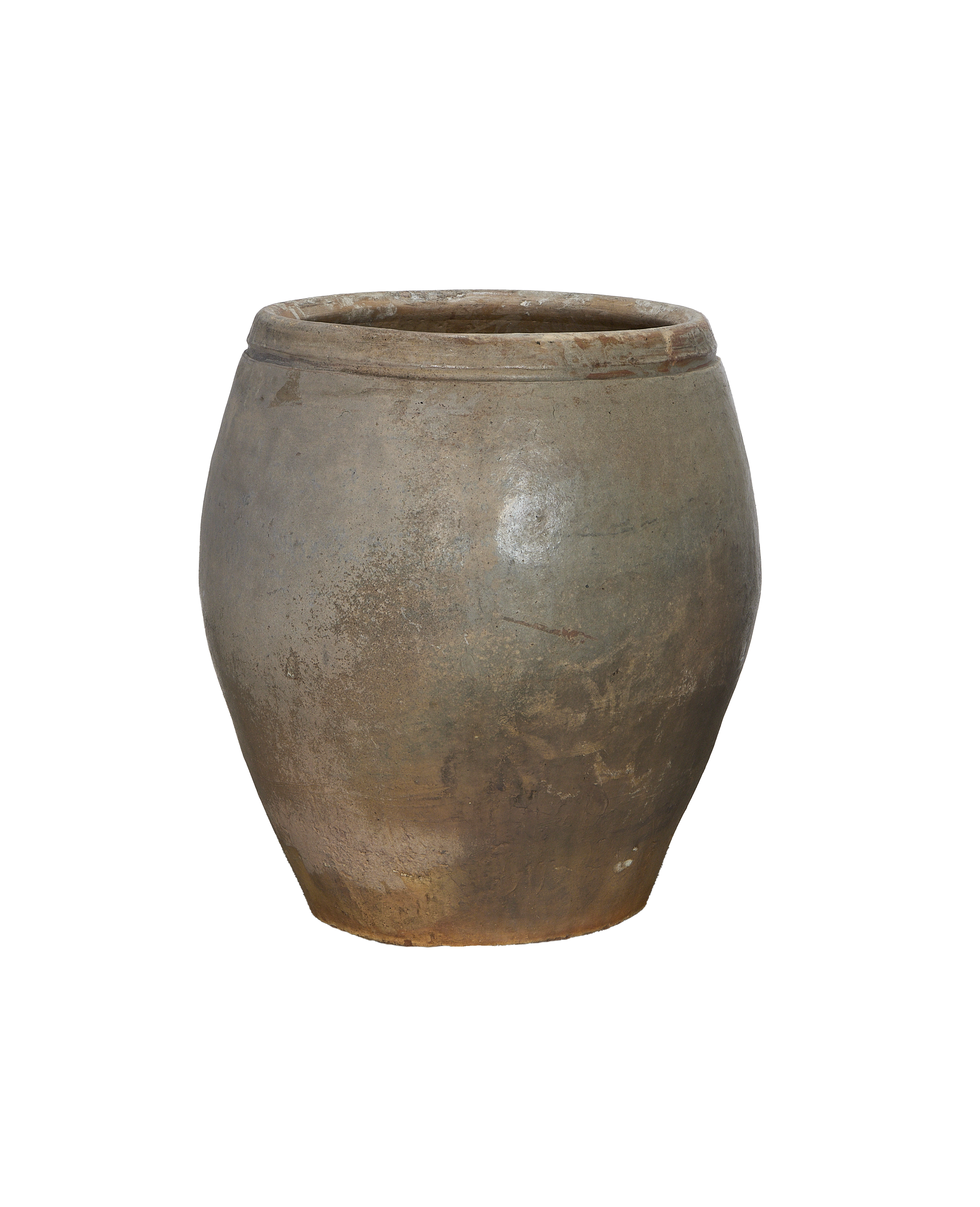 Vintage Chinese plum planter, oak, with weathered patina and rustic distressed finish.