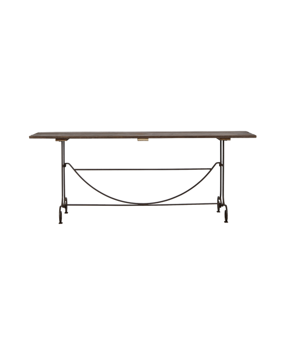 Wood & Iron Garden Table