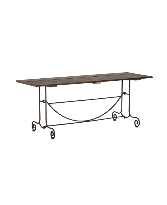 Wood & Iron Garden Table
