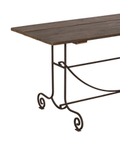 Wood & Iron Garden Table