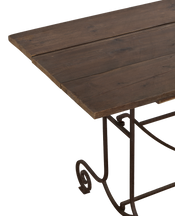Wood & Iron Garden Table