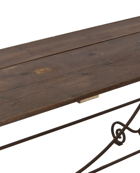 Wood & Iron Garden Table
