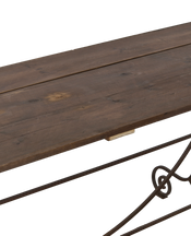 Wood & Iron Garden Table