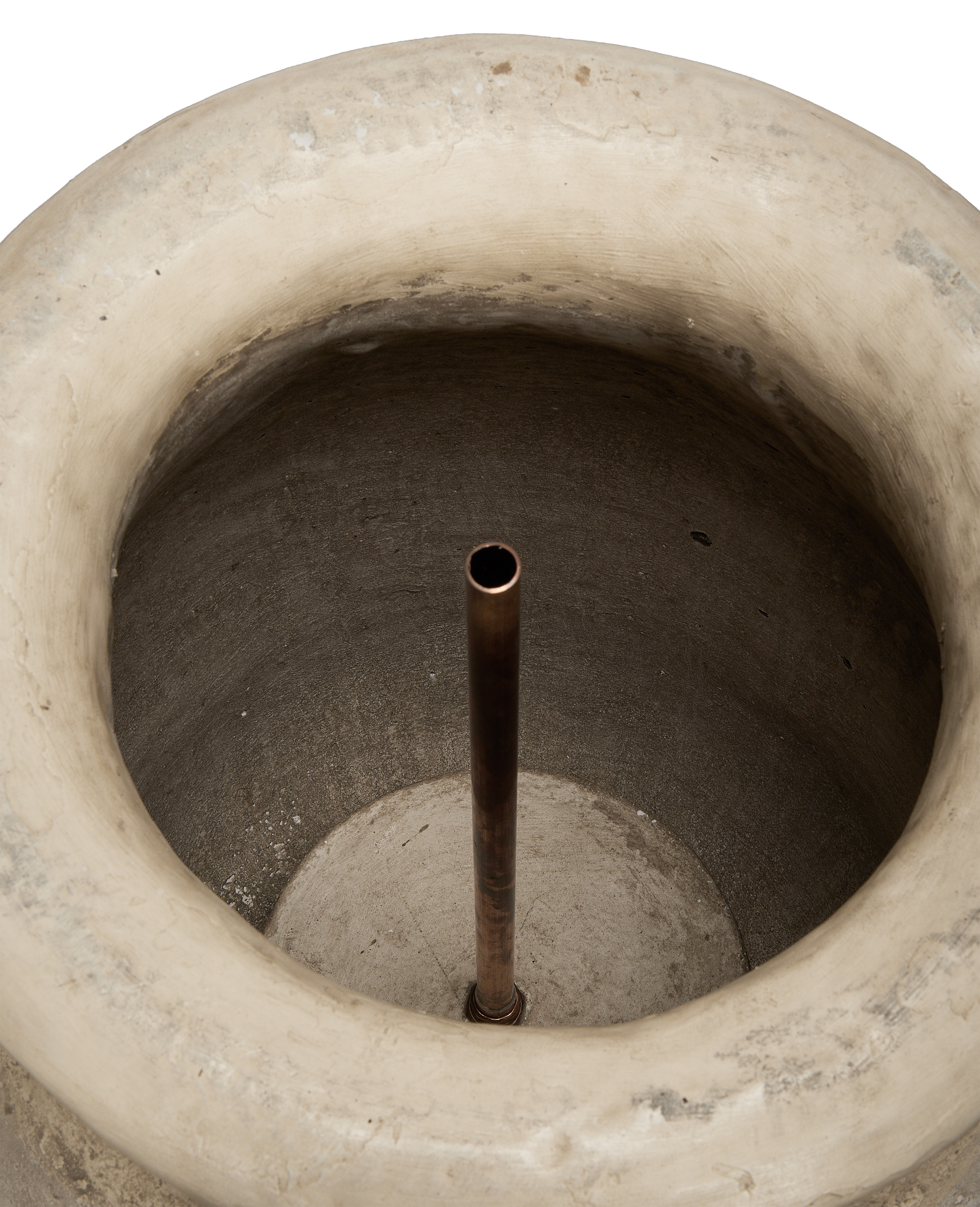 Cast Biot Fountain, cast stone, overhead view