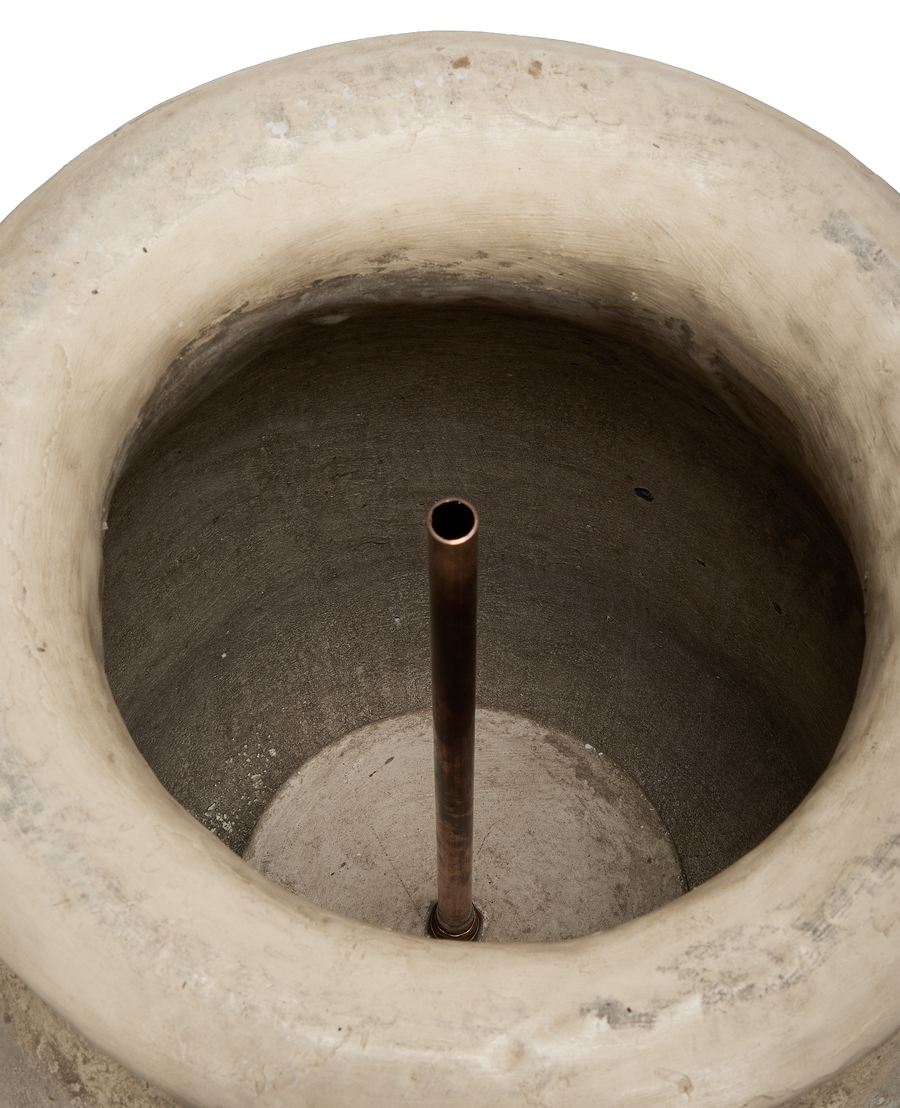 Cast Biot Fountain, cast stone, overhead view