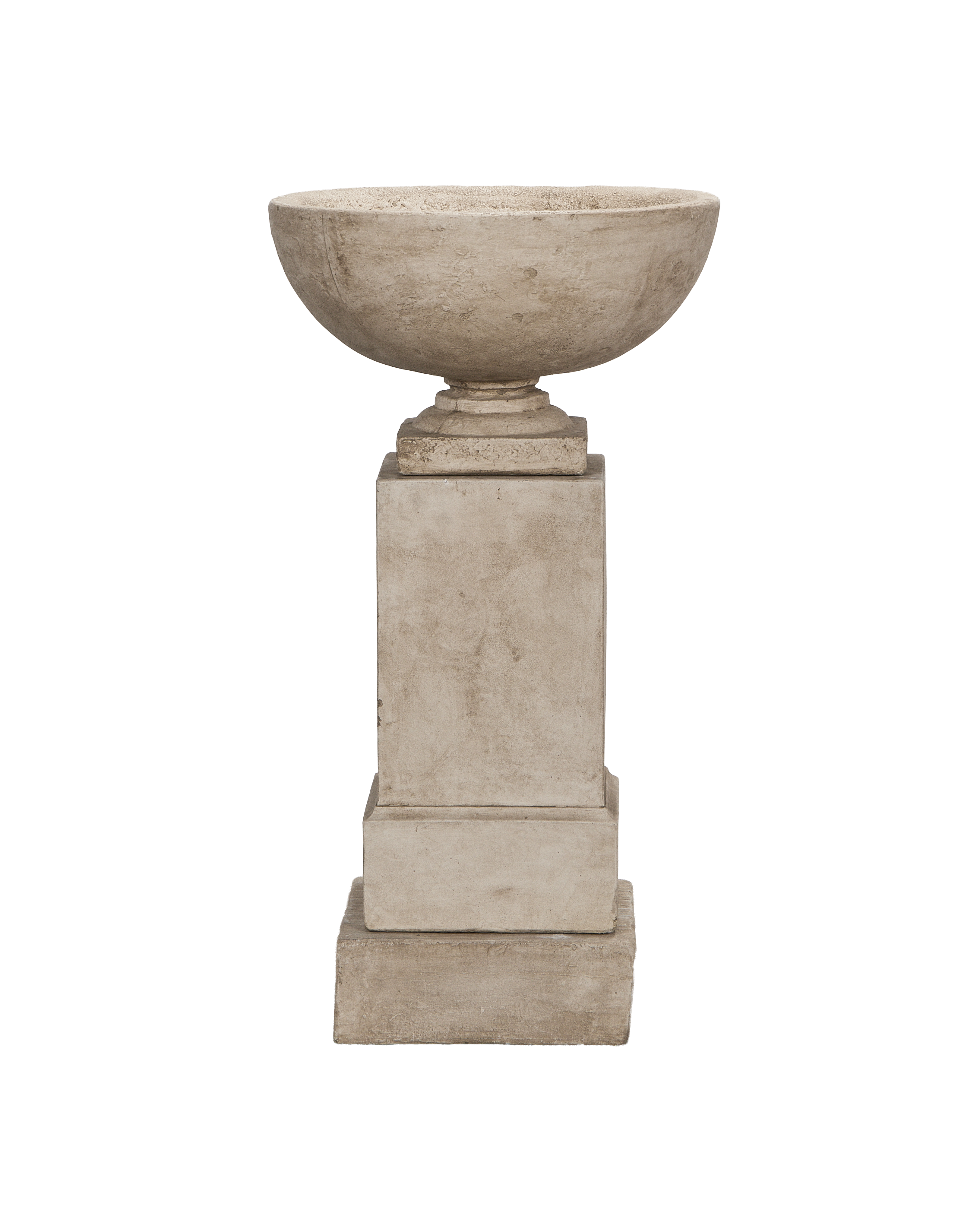 Luberon Pedestal Fountain, cast stone, front view