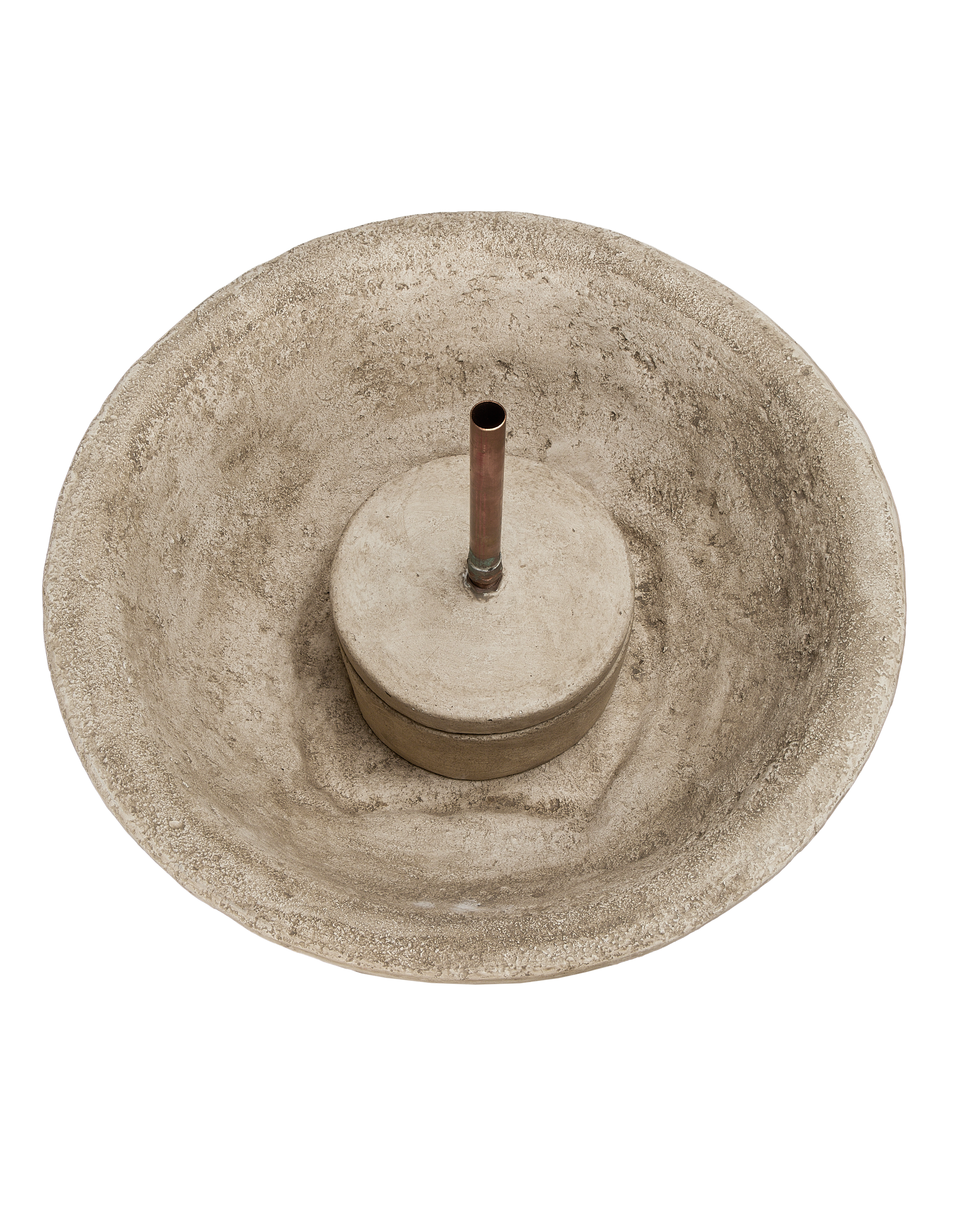 Luberon Tabletop Fountain, cast stone, overhead view