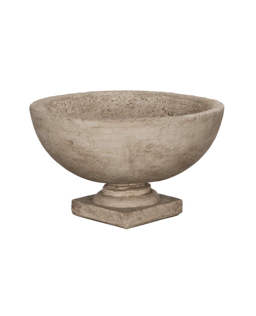 Luberon Tabletop Fountain, cast stone, three-quarter view