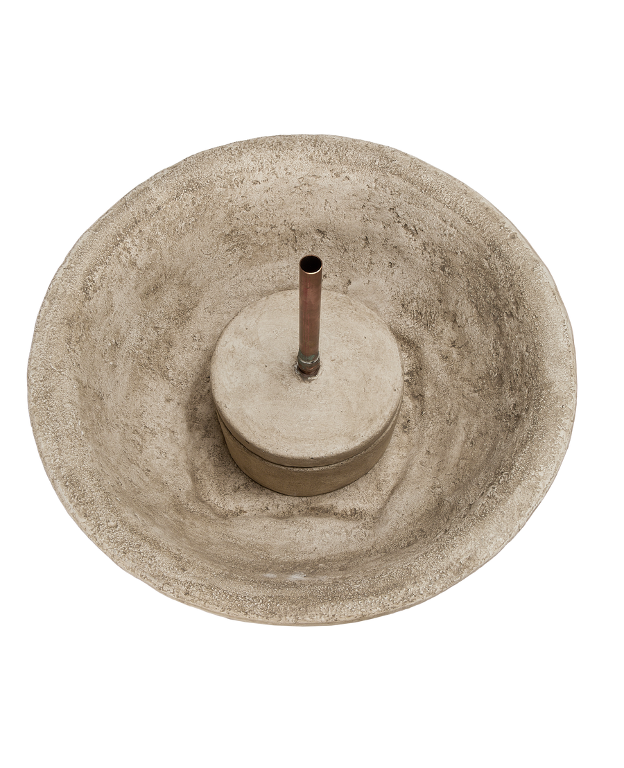 Luberon Tabletop Fountain, cast stone, overhead view