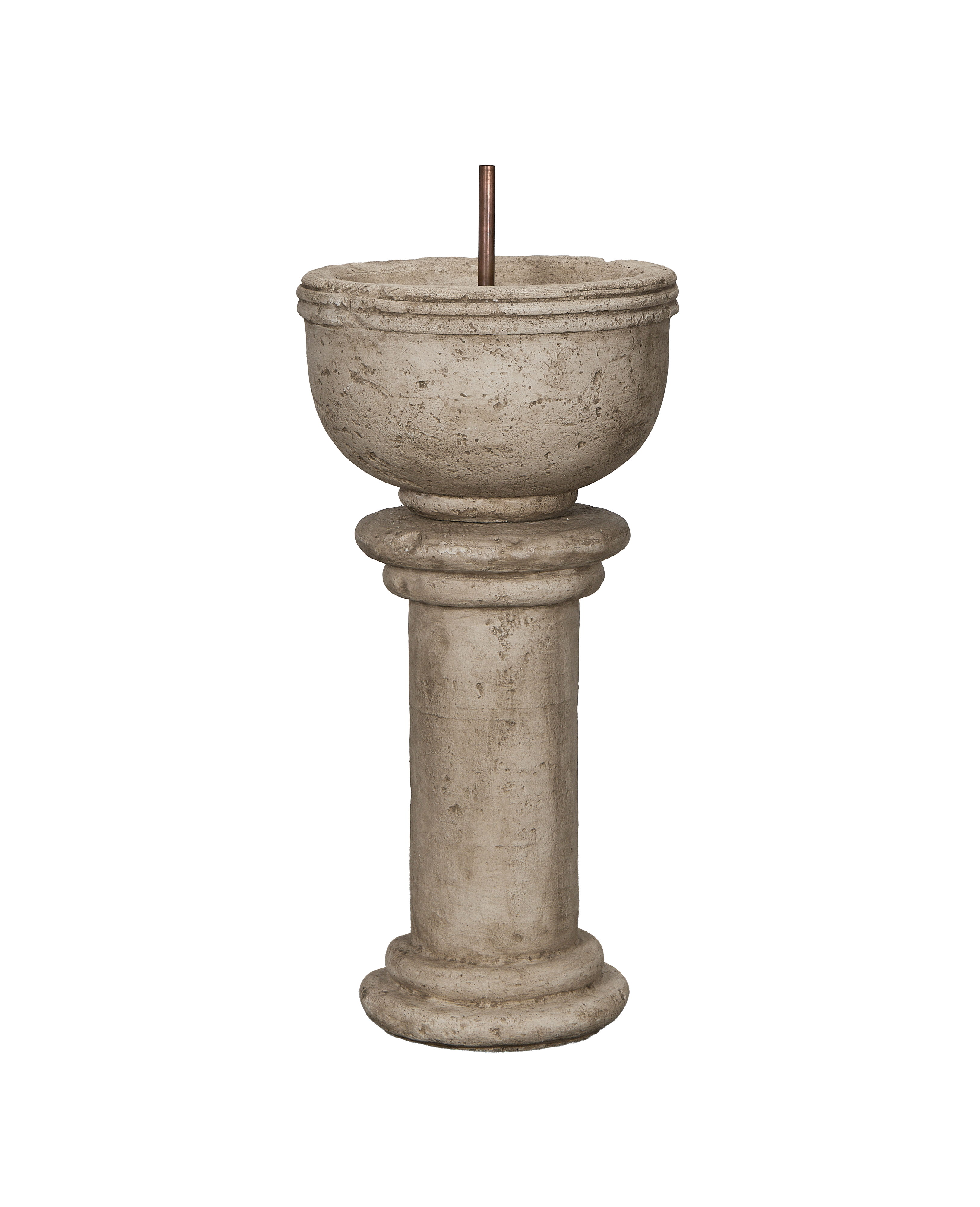 Tivoli Pedestal Fountain, cast stone, front view