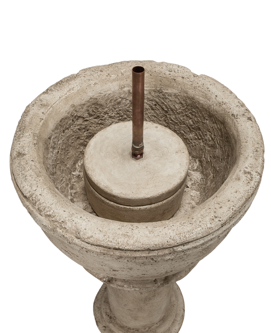 Tivoli Pedestal Fountain, cast stone, detail