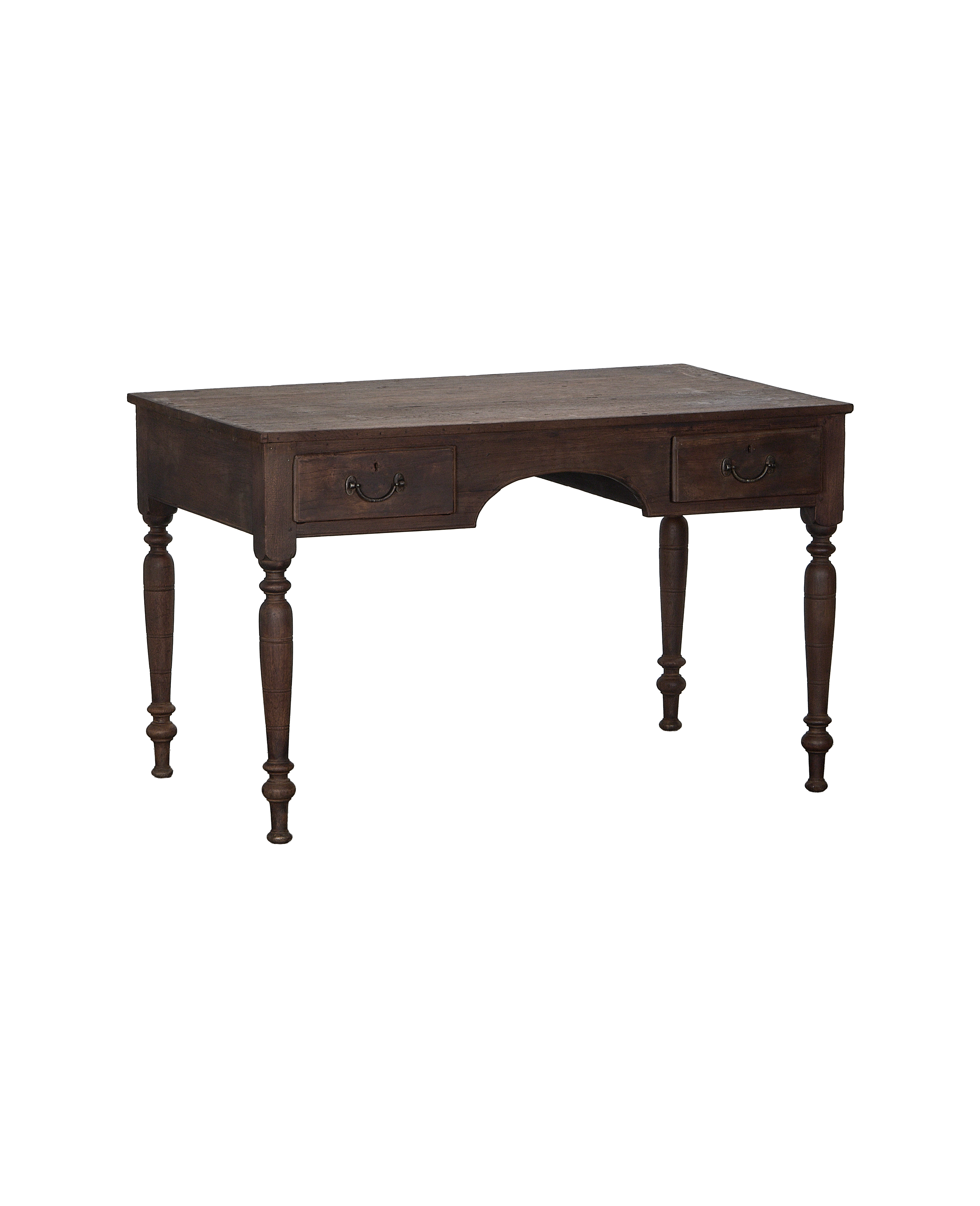 Wood Desk - Stained detail view