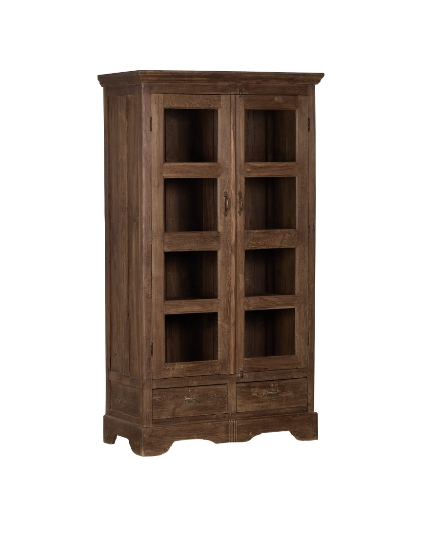 Vintage Indian oak cabinet