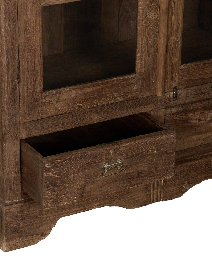 Wood Cabinet - Natural side view