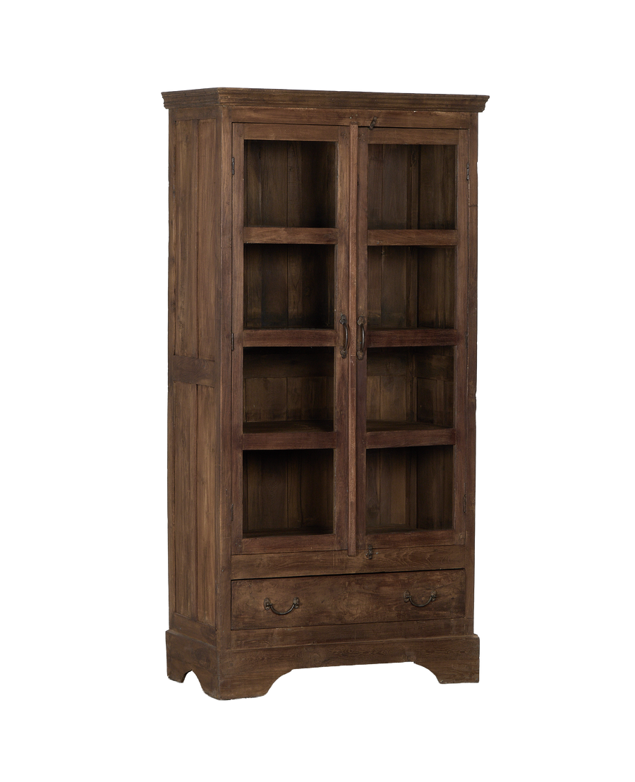 Vintage Indian oak cabinet
