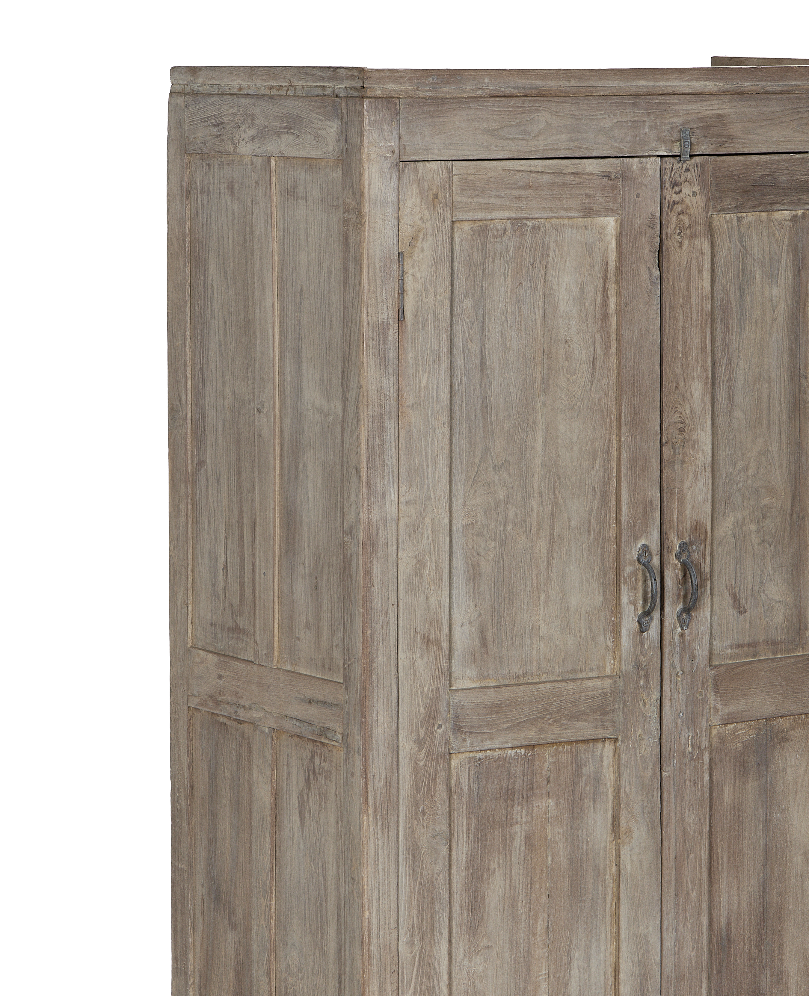 Wood Cabinet - Bleached side view