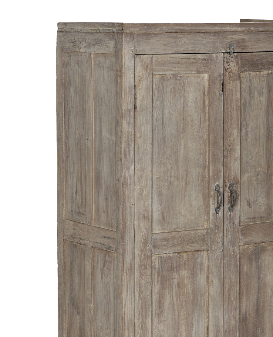Wood Cabinet - Bleached side view
