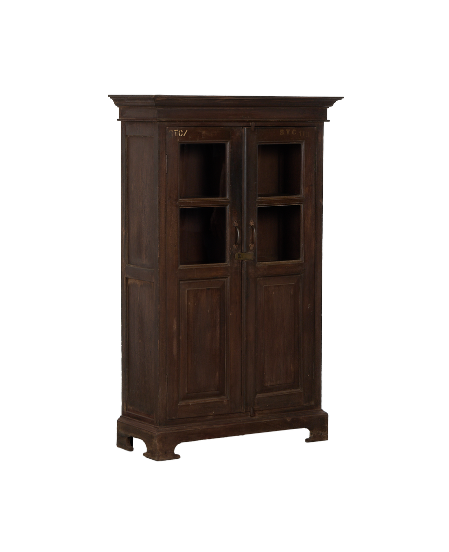 Vintage Indian oak cabinet