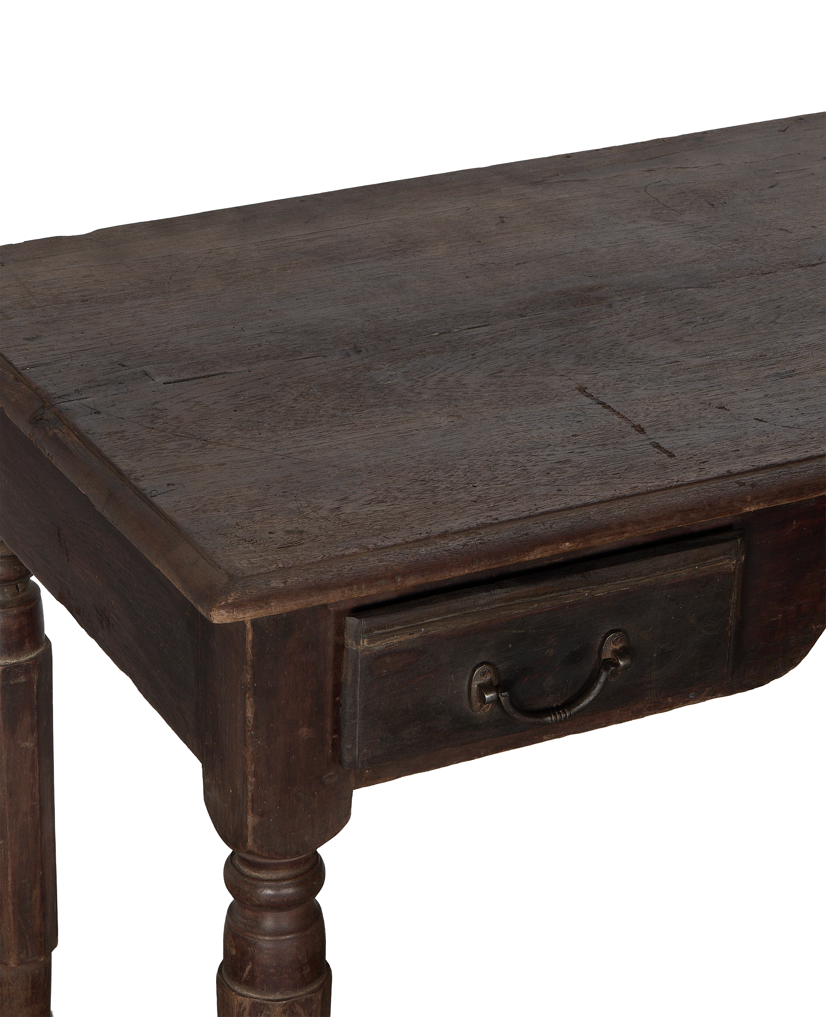 Wood Desk - Stained close-up