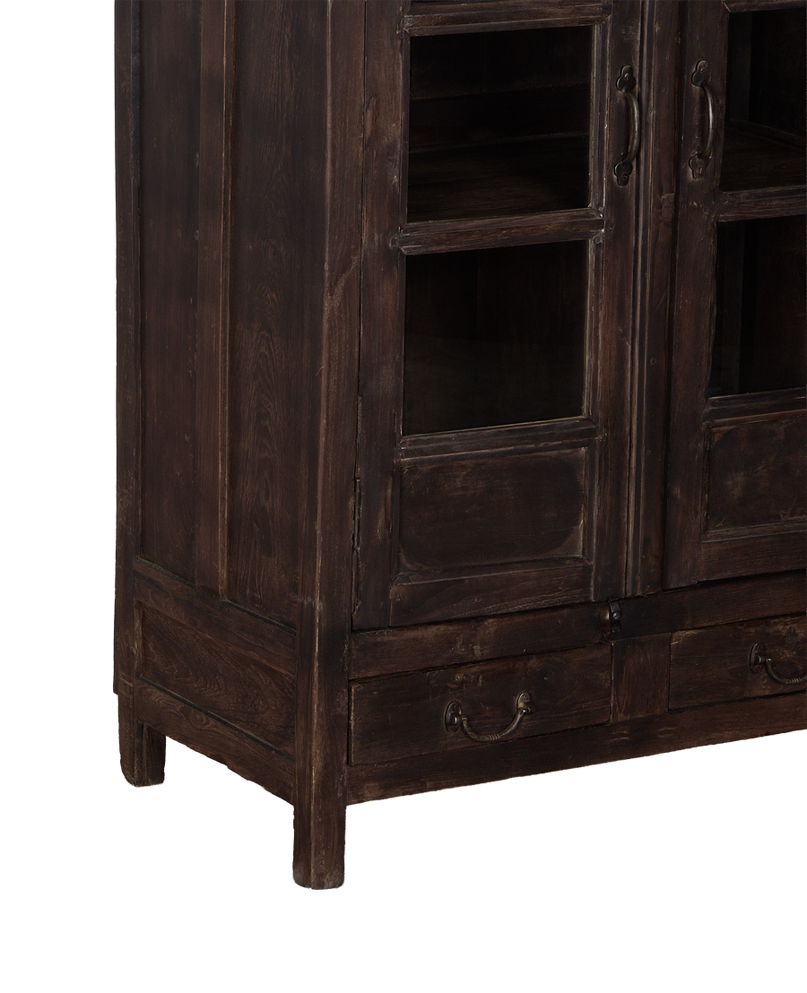 Vintage Indian oak cabinet
