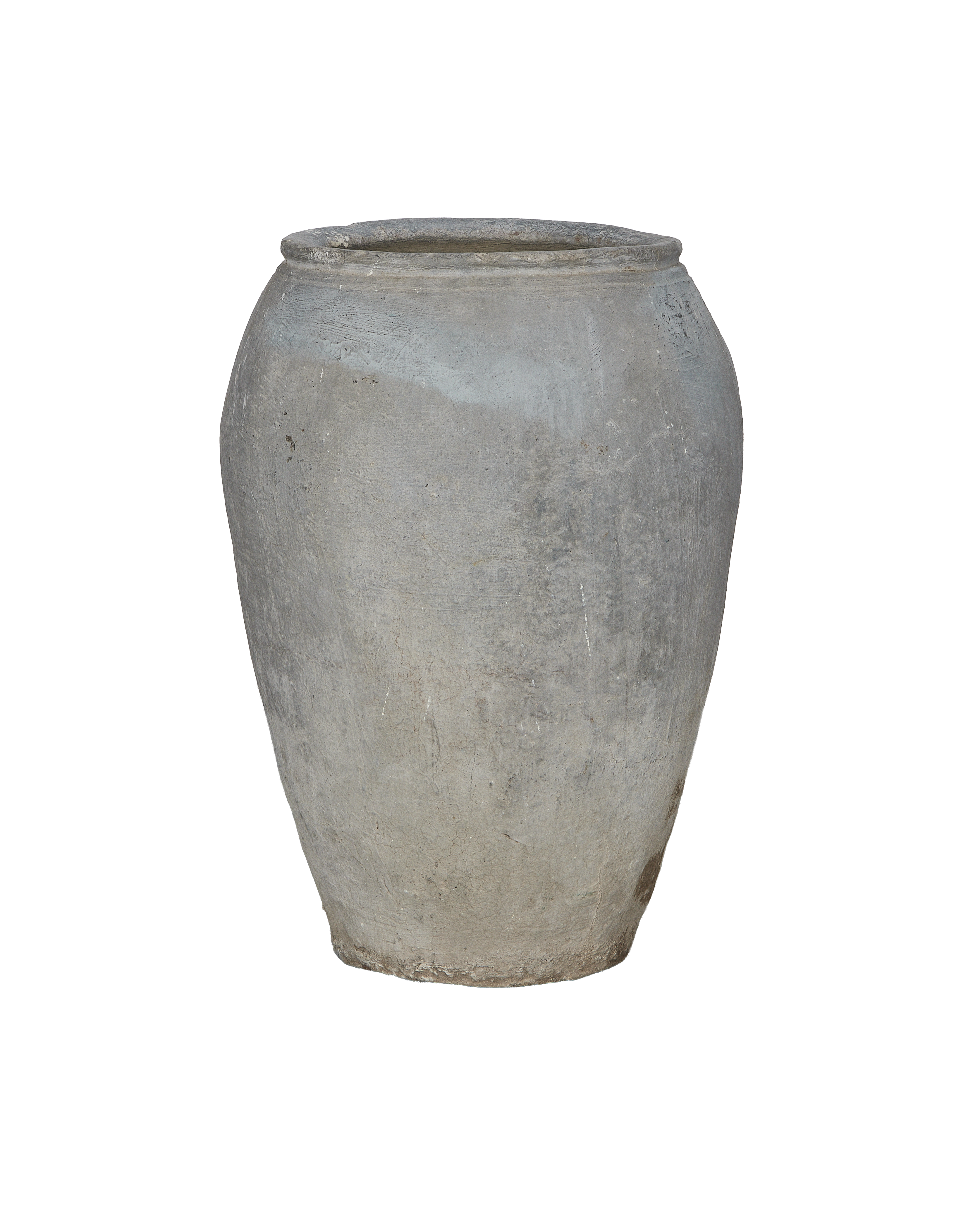 Vintage Indian grain pot, oak material, showing
