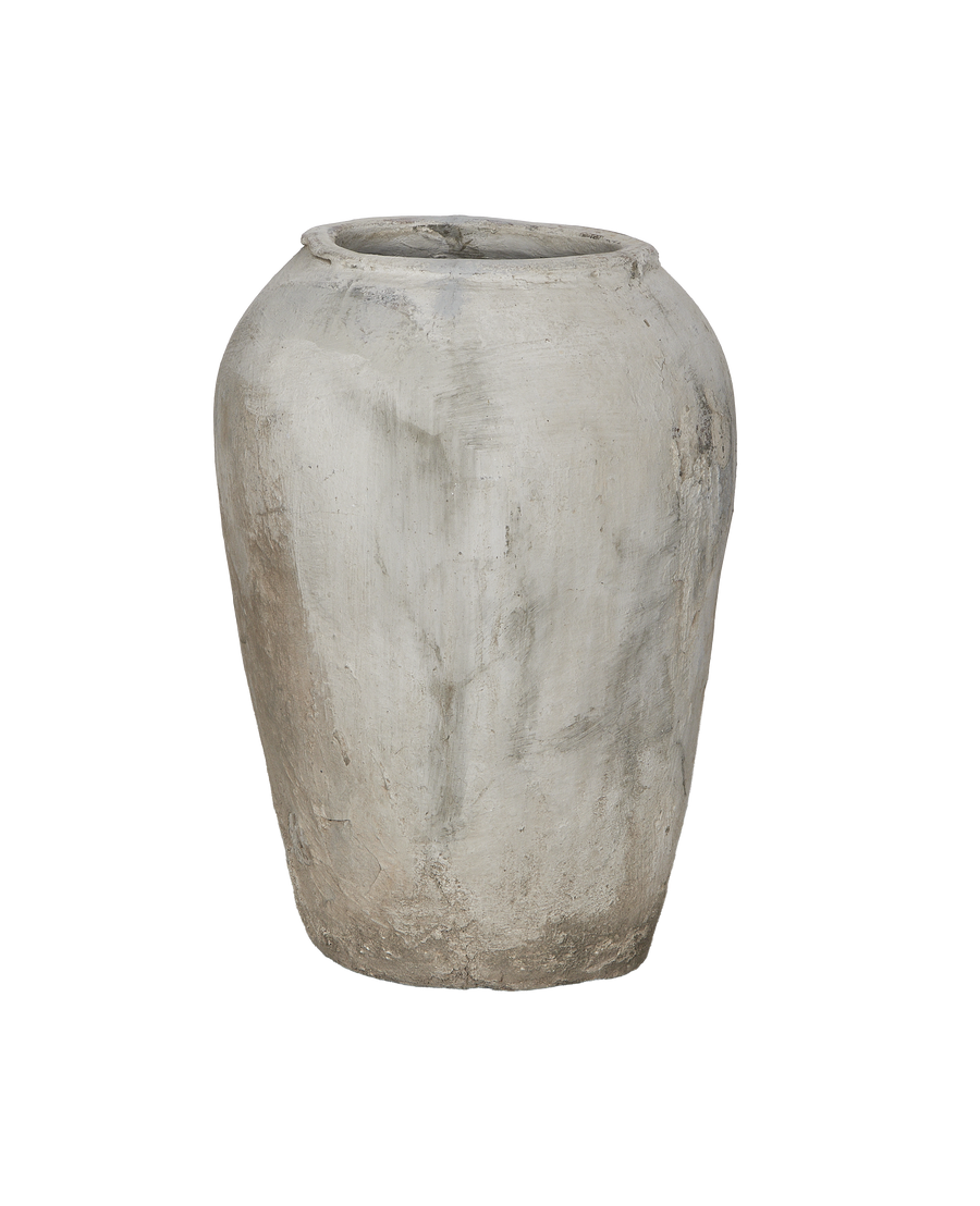 Vintage Indian grain pot, detailed front