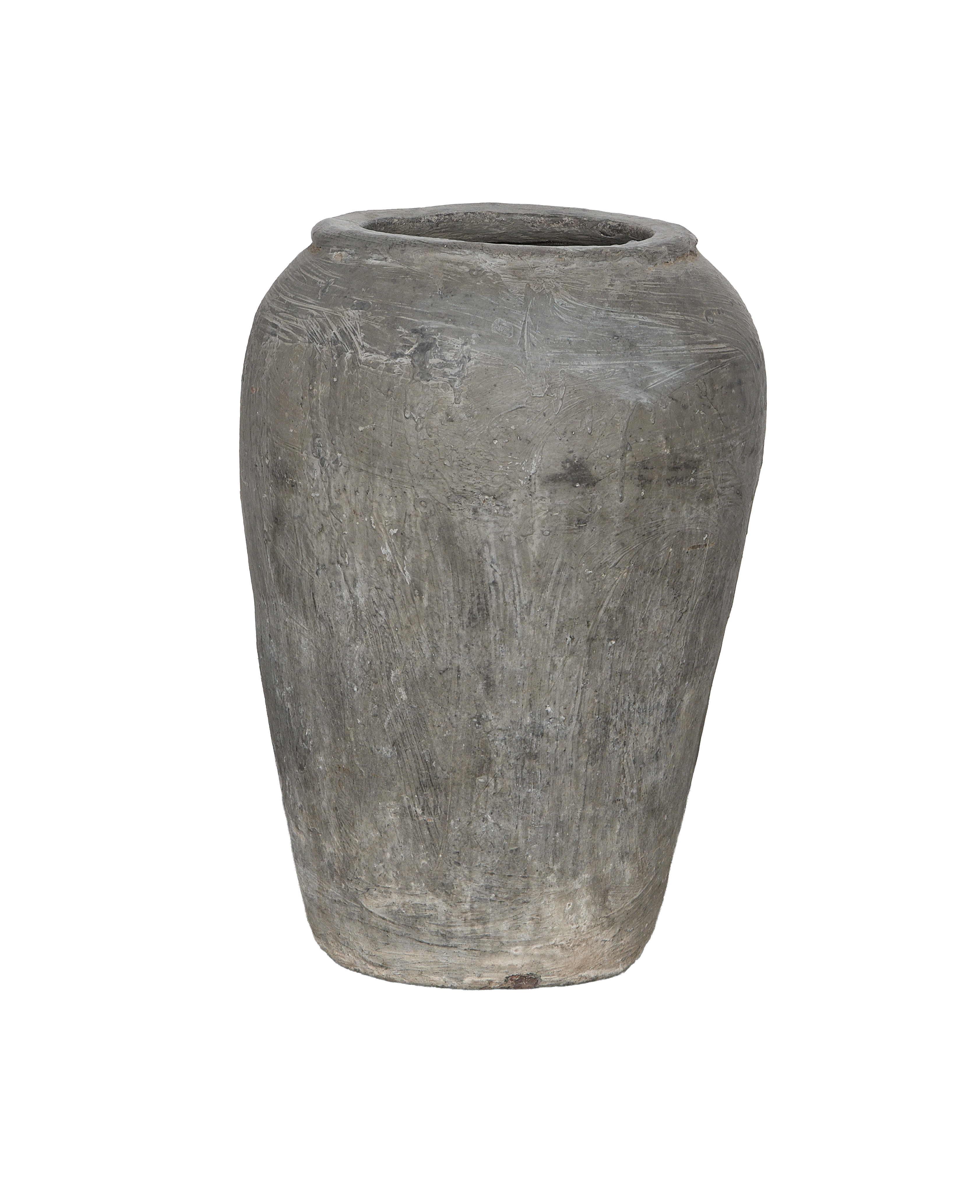 Vintage Indian clay grain pot