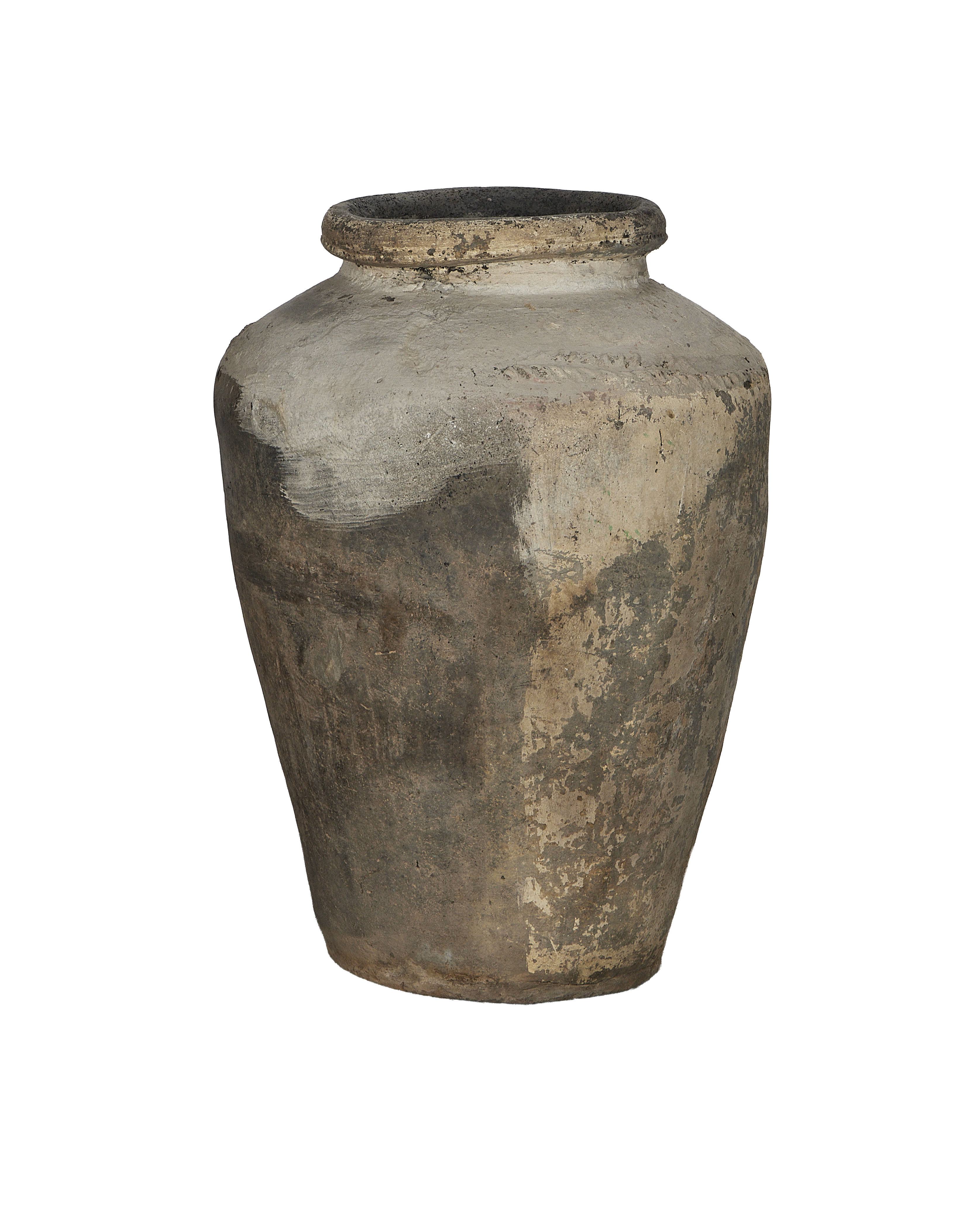 Vintage Indian oak grain pot,