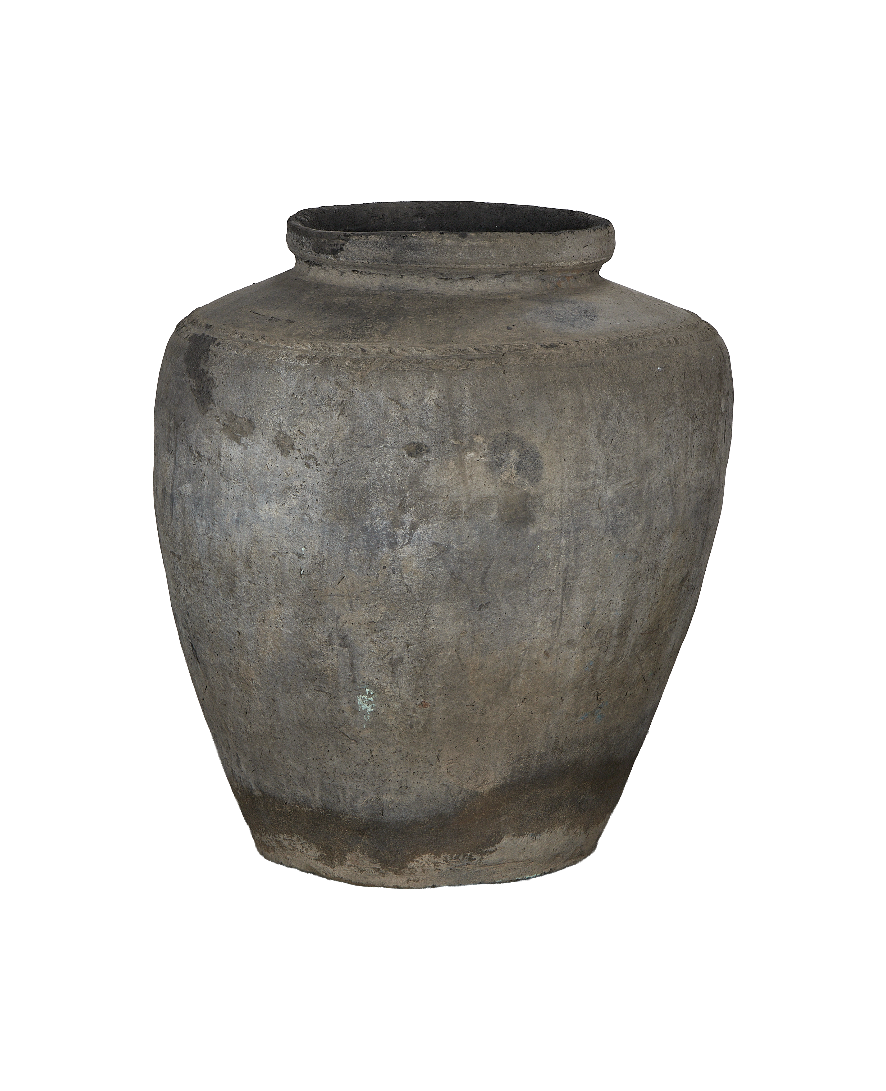 Vintage Indian oak grain pot,